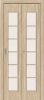 Дверь-Книжка Складная Финиш Флекс Bravo 2С Л-21 БелДуб / Сатинато Межкомнатная 400x2000мм (Полотно 2шт) / Браво.
