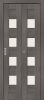 Дверь-Книжка Складная с Экошпоном Bravo Браво-23 Grey Melinga / Magic Fog Межкомнатная (полотно 2шт) 350x2000, 400x2000мм / Браво.