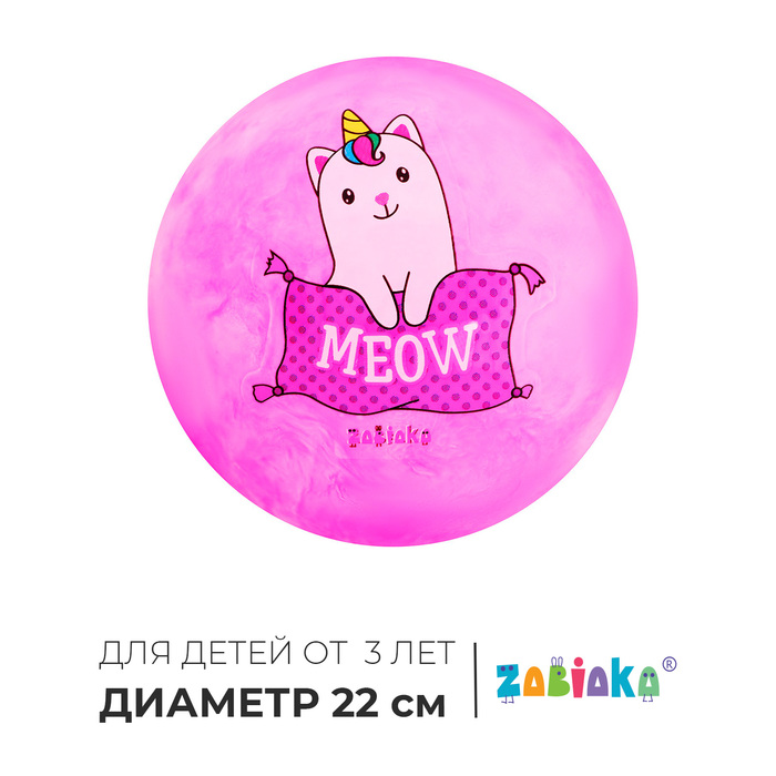 Мяч детский ZABIAKA MEOW, d=22 см, 60 г