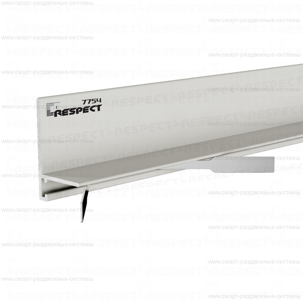Микроплинтус Respect L-образный 7754 белый RAL 9016