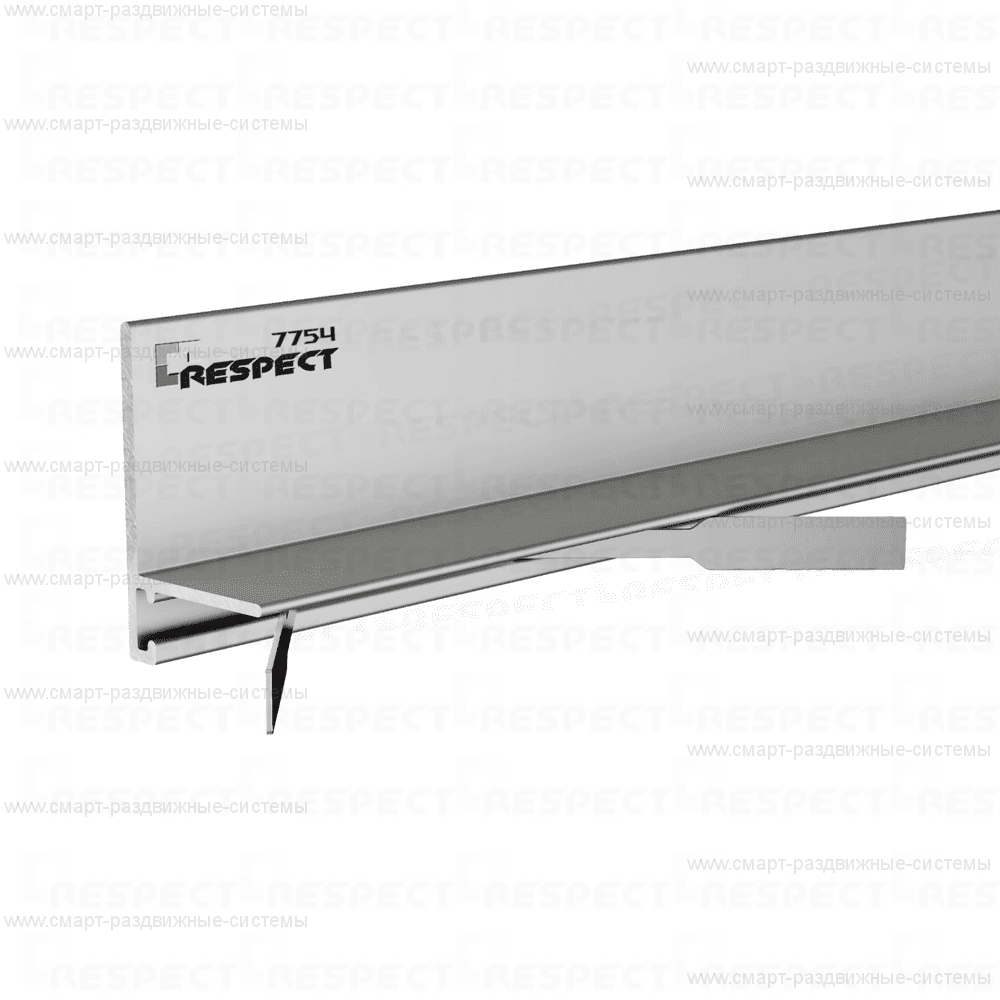 Микроплинтус Respect L-образный 7754 серебристый RAL 9006