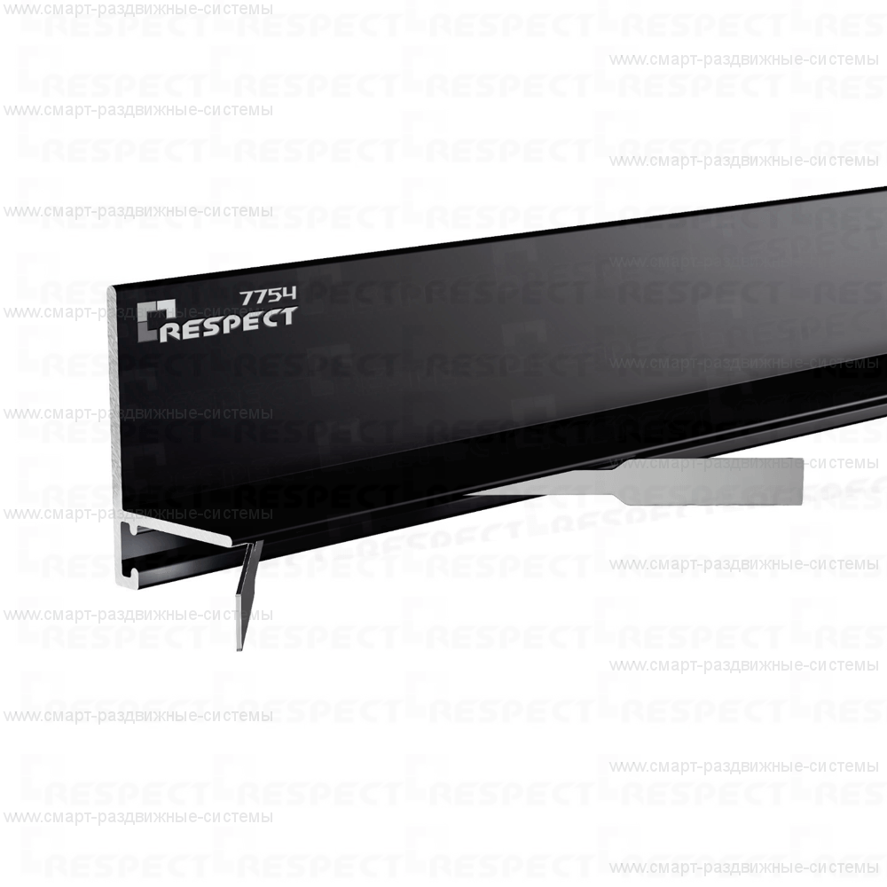 Микроплинтус Respect L-образный 7754 черный RAL 9005