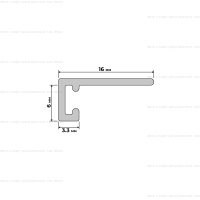 Микроплинтус Respect Standart 7753 орех RAL 9006 схема