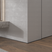 Микроплинтус Respect Standart 7753 черный RAL 9005 вид сбоку
