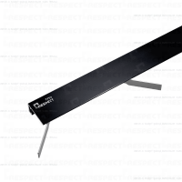 Микроплинтус Respect Standart 7753 черный RAL 9005 вид сверху