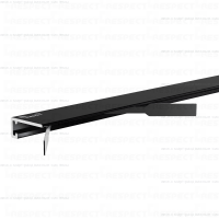 Микроплинтус Respect Standart 7753 черный RAL 9005 вид сбоку