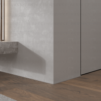 Микроплинтус Respect Standart 7753 белый RAL 9016 в интерьере вид сбоку