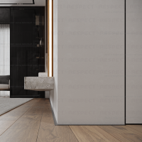 Микроплинтус Respect Standart 7753 белый RAL 9016 в интерьере гостиная