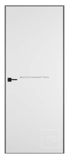 Invisible  Reverse  Финиш-грунт  BE  4x4 Скрытая дверь под покраску , кромка черная с 4х сторон , полный комплект