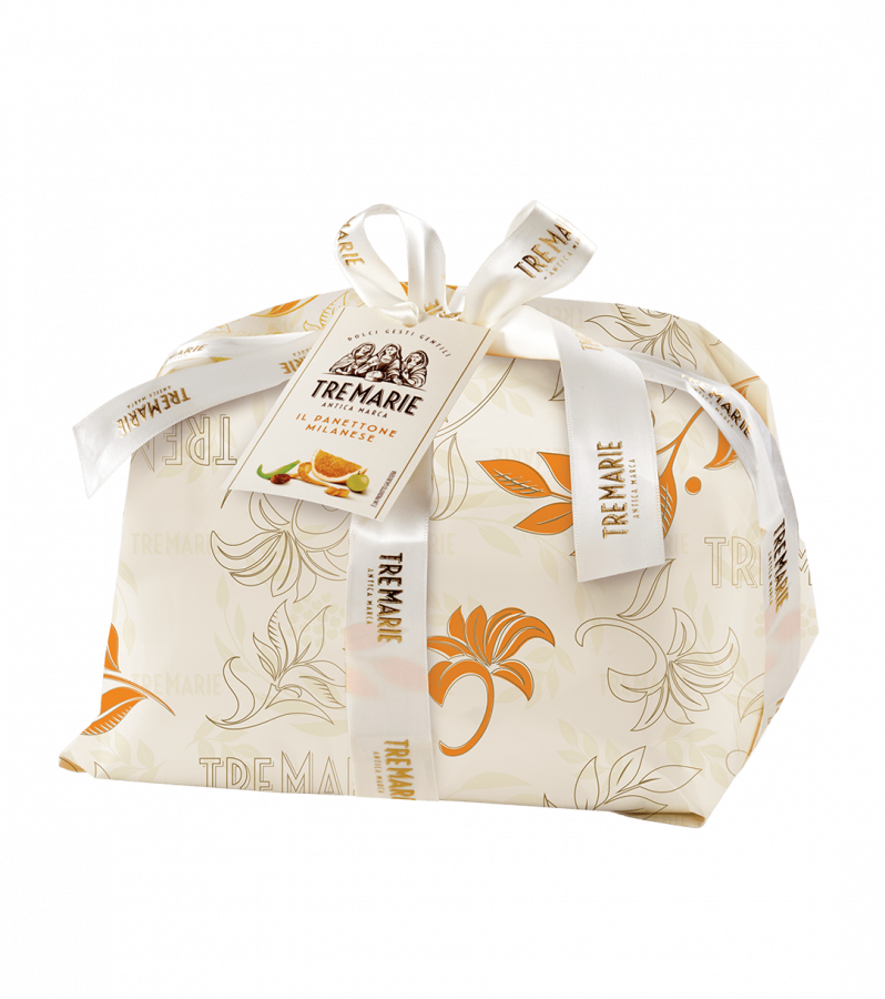 Панеттоне Миланезе в подарочной упаковке, Tre Marie, 750 г. Panettone Milanese incartato a mano 750 g