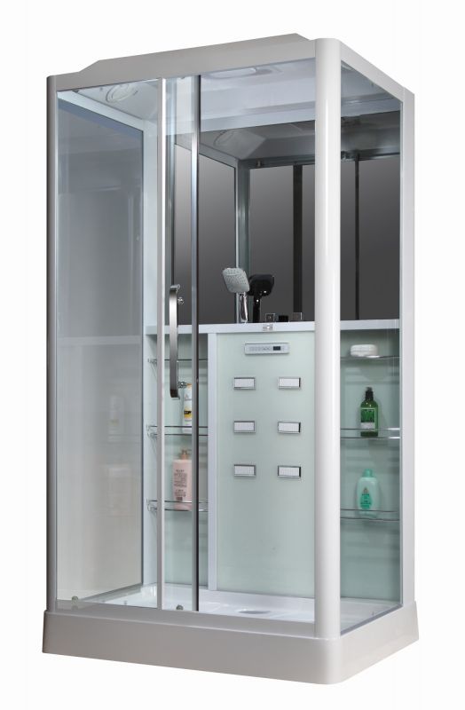 Душевая кабина Loranto с тропическим душем CS 127 L 90х120 белая левая раздвижная дверь