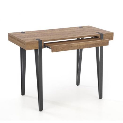 Стол письменный, компьютерный B-39 (орех медовый/черный)