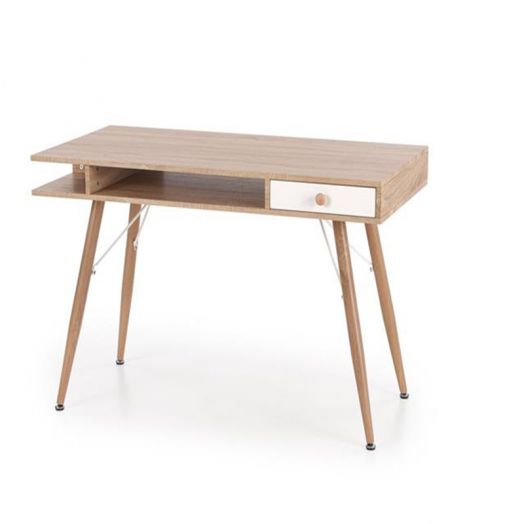 Стол письменный, компьютерный B-34 (дуб сонома/белый)