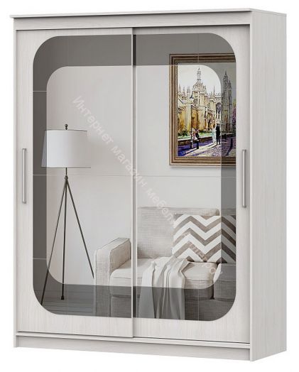 Шкаф-купе №19 (1,7 м) Инфинити Серия 3 Ясень Анкор Светлый
