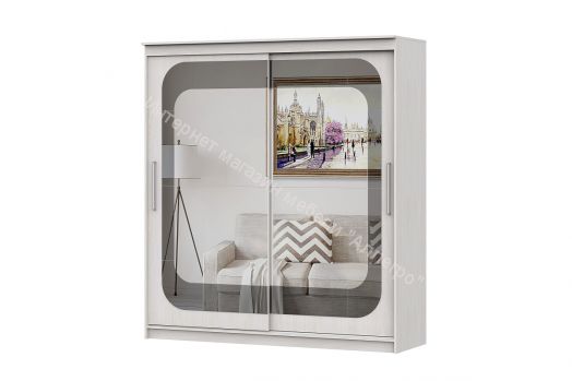 Шкаф-купе №19 (2,0 м) Инфинити Серия 3 Ясень Анкор Светлый