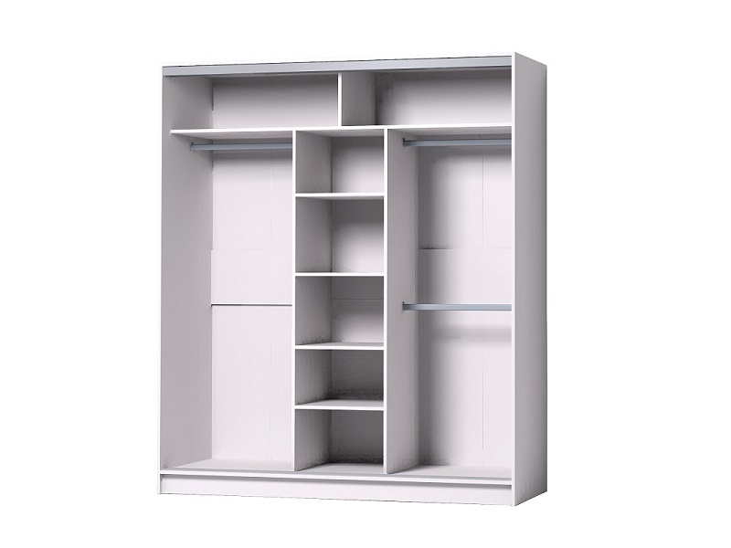 Шкаф-купе Strike 1800 Белый с зеркалом