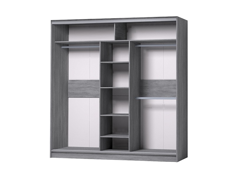 Шкаф-купе Strike  2000 Atelier светлый с зеркалом