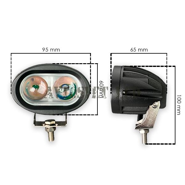 Светодиодная фара AS2B-20W SPOT Blue дальнего света