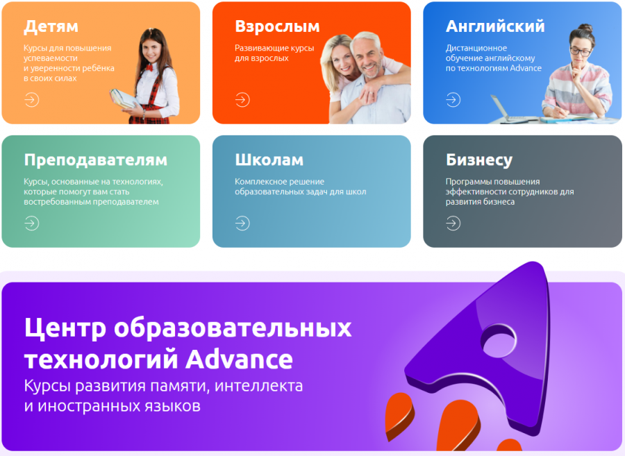 Курс развития памяти и внимания от центра образовательных технологий Advance
