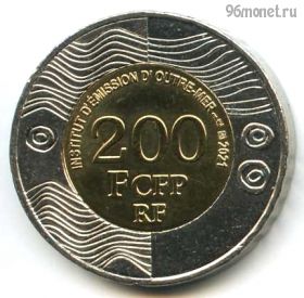 Фр. тихоокеанские территории 200 франков 2021