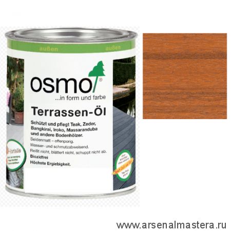 Масло для террас Osmo 006 для бангкирай Натуральный тон 0,75 л Terrassen-Ole для наружных работ Osmo-006-0,75 11500012