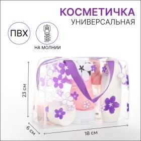 Косметичка на молнии, цвет фиолетовый