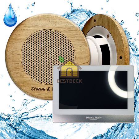 Комплект домашней акустической системы с караоке-усилителем Steam & Water SOUND SAUNA R2