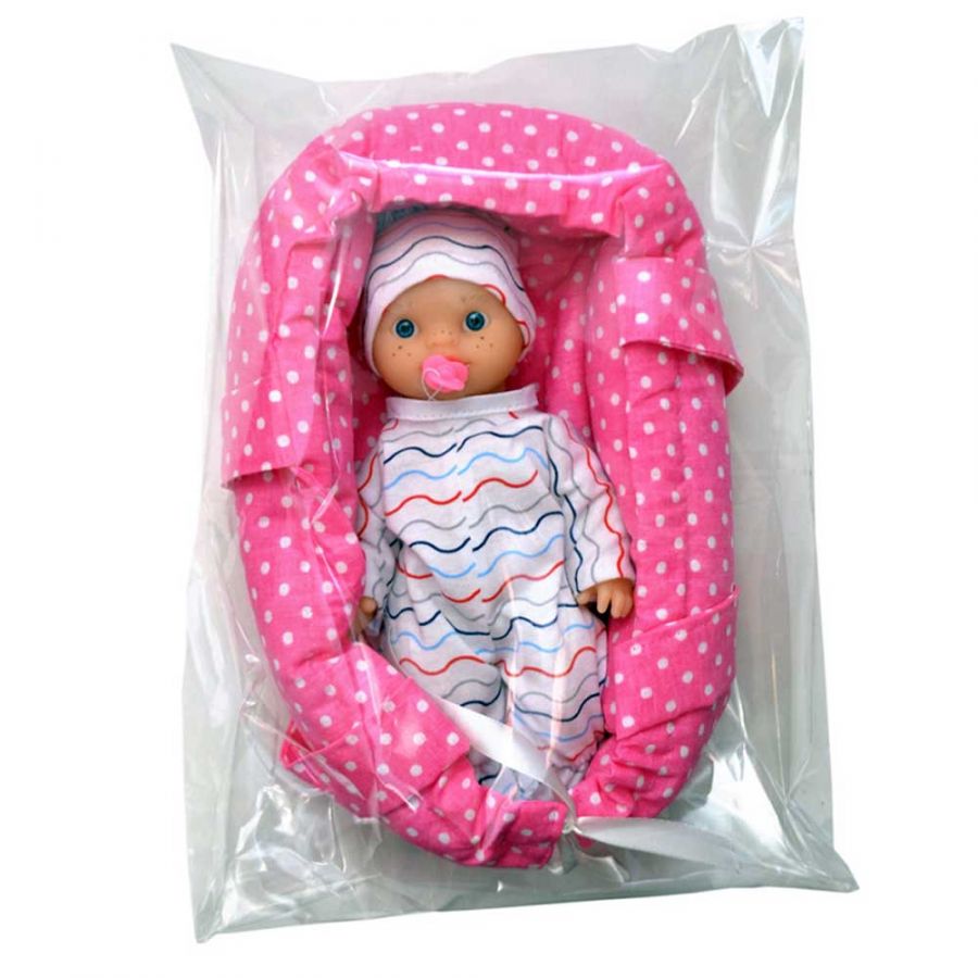 Пупс "Эля" в переноске