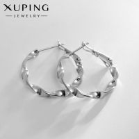 Серьги-кольца XUPING  завет, цвет серебро, d=2,5 см