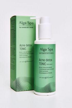 Alga Spa Детокс-тоник для жирной и проблемной кожи на основе живой суспензии микроводоросли Chlorella