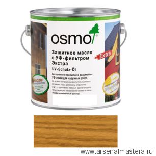 Защитное масло с УФ-фильтром Osmo 425 Дуб 2,5 л против роста синей гнили, плесени, грибков UV-Schutz-Ol Extra для наружных работ Osmo-425-2,5 11600034