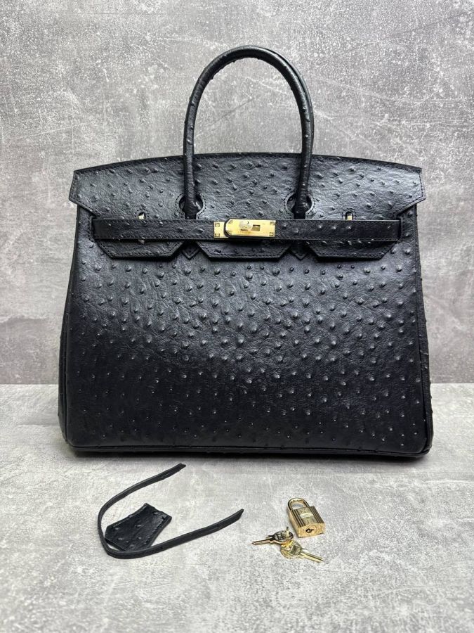 Сумка HERMES Birkin страус 35 см золото