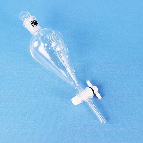 Воронка делительная грушевидная ВД-3-125, объём 125 мл с фторопластовым краном ISO 4800