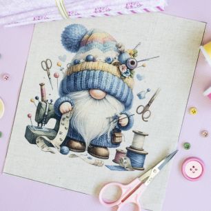 Купон для пошива салфетки - Гном в шапке 20*23 см  limit