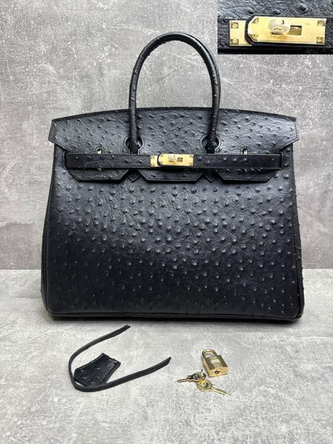 Сумка HERMES Birkin страус 35 см золото