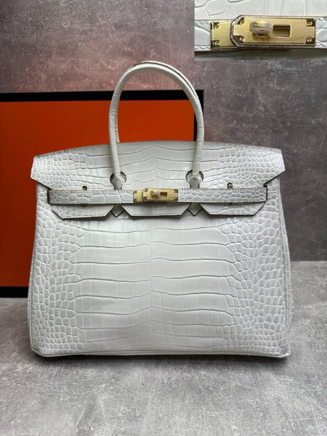 Сумка HERMES Birkin Crocodile 35 см золото