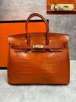 Сумка HERMES Birkin Crocodile 35 см золото