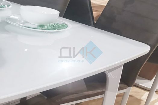 Стол DikLine М15 белый/стекло белое optiwhite