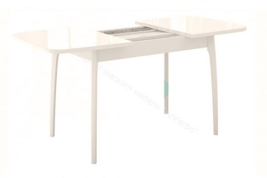 Стол DikLine М15 слоновая кость/стекло бежевое optiwhite