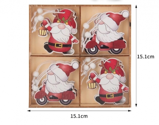 Деревянные подвески 51511, 12 штук