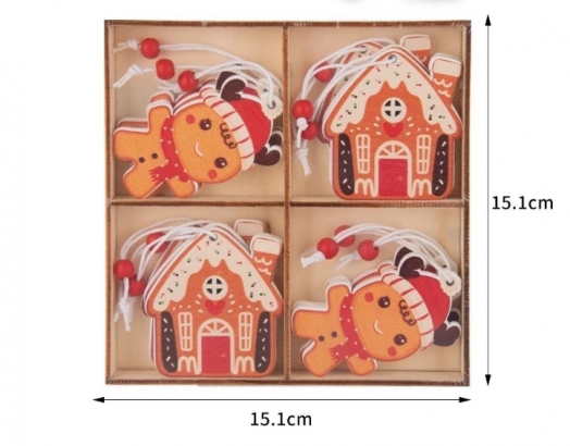 Деревянные подвески 51510, 12 штук