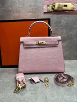Сумка HERMES KELLY Crocodile 28 см золото