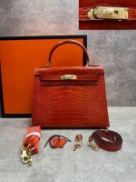 Сумка HERMES KELLY Crocodile 28 см золото