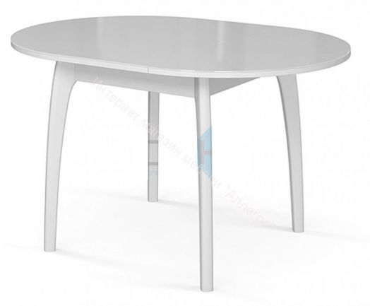 Стол DikLine M46 белый/стекло белое optiwhite