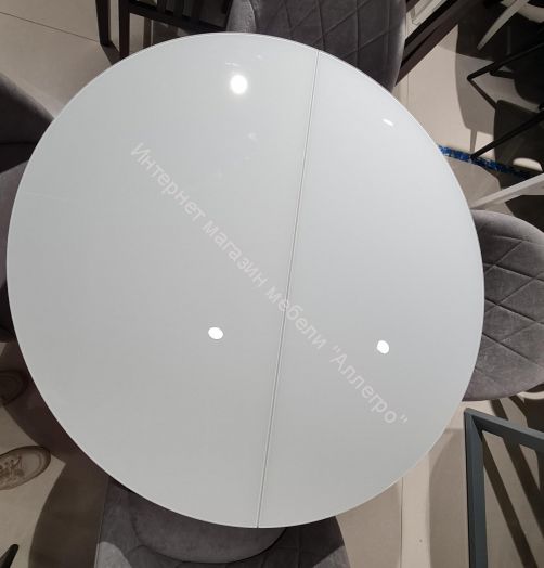 Стол DikLine M46 белый/стекло белое optiwhite