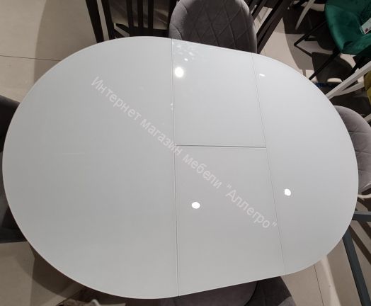 Стол DikLine M46 белый/стекло белое optiwhite