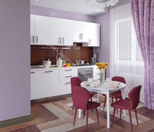 Стол DikLine M46 белый/стекло белое optiwhite