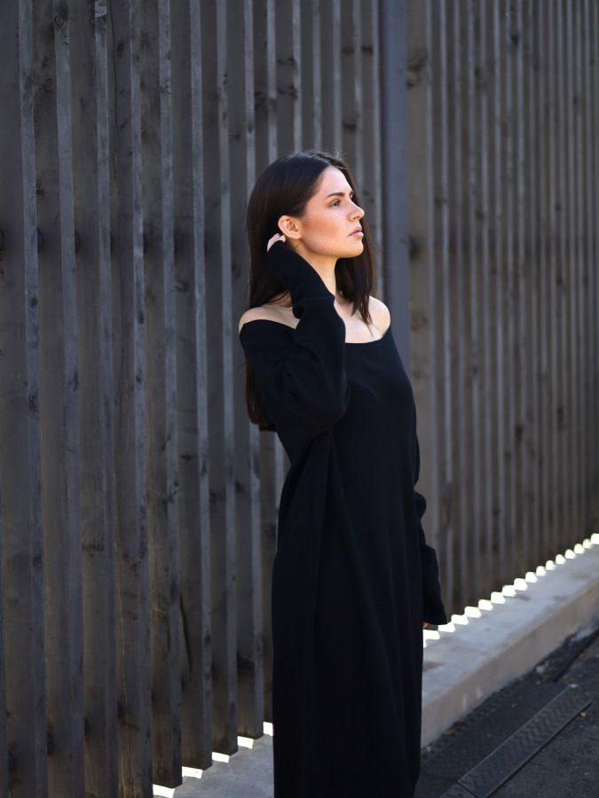 Платье Nebbia бесшовное черное