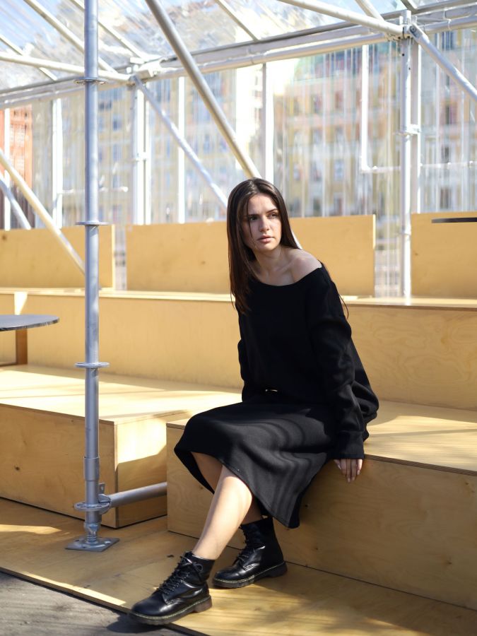 Платье Nebbia бесшовное черное