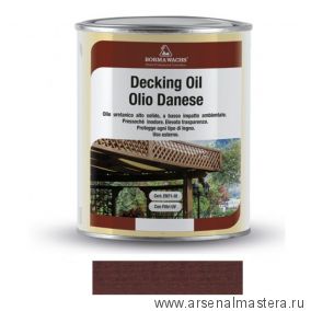 ОСЕНЬЮ ДЕШЕВЛЕ! Масло датское Decking Oil 1 л для террас цвет 622 Махагон для наружных работ Borma 4971IL-DS622